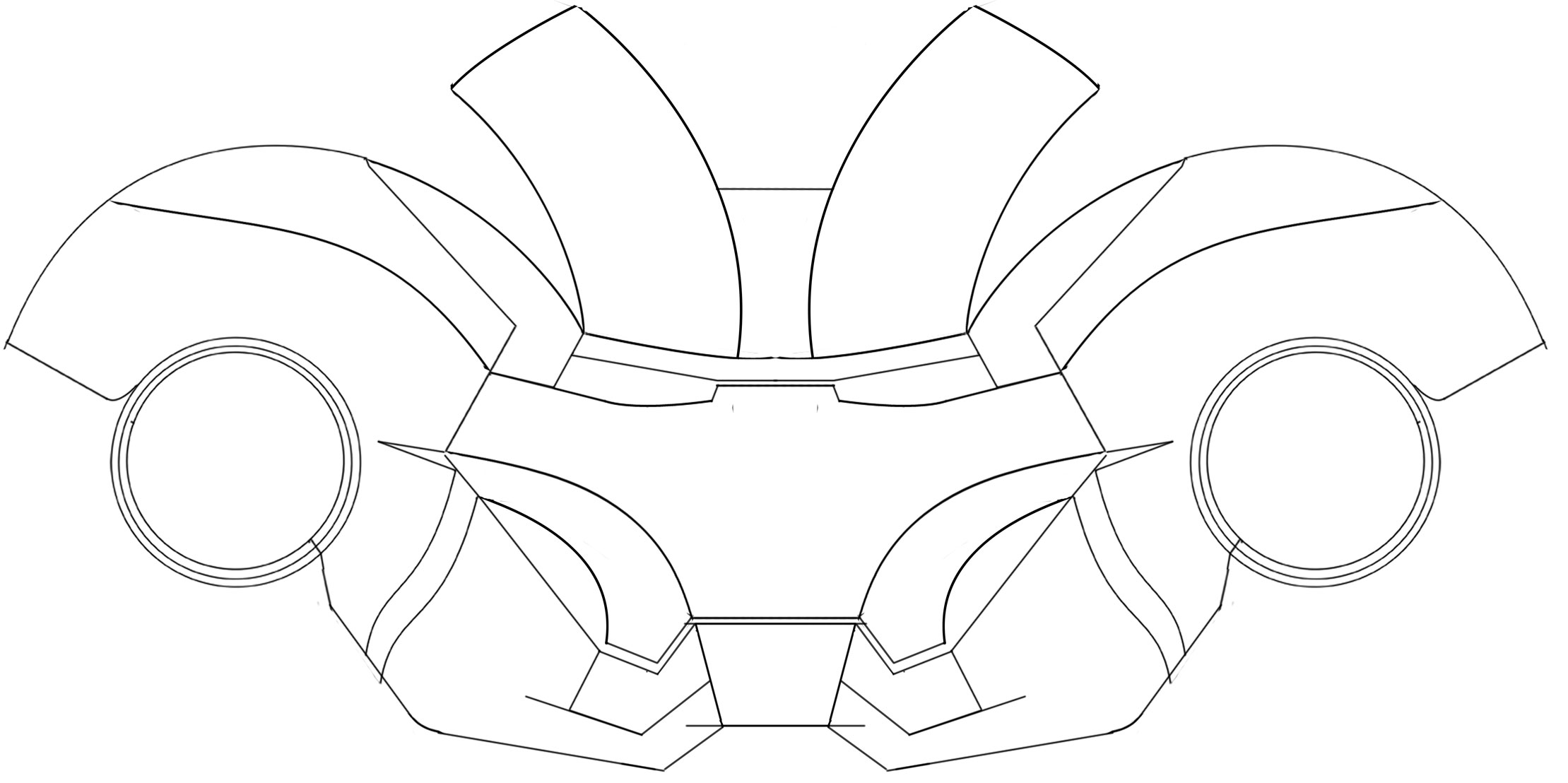 DaliLomo Iron Man 4 Costume Helmet DIY Cardboard (with template)
